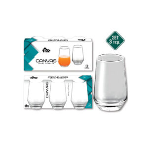 TNV 083  ΠΟΤΗΡΙ ΝΕΡΟΥCanvas Tumbler     ΣΕΤ/3  280ML     16