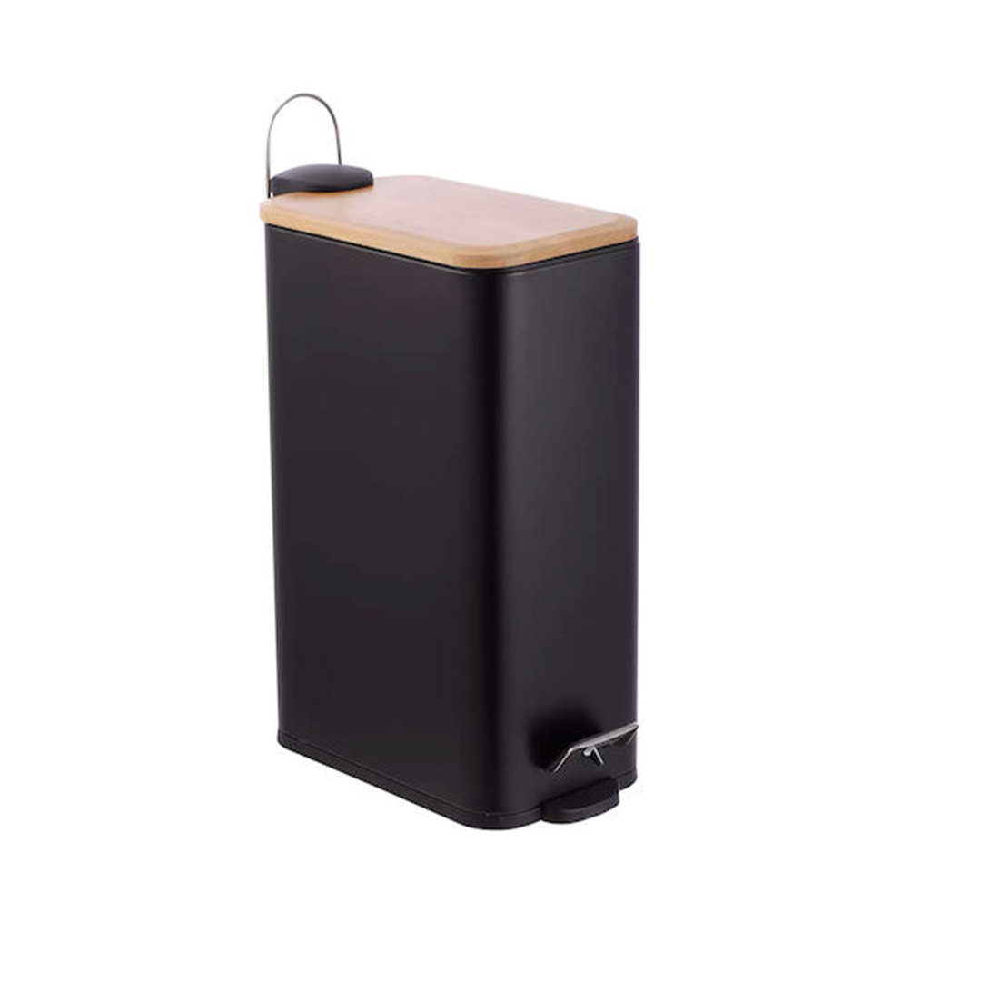 SLMPDB/BLK ΜΕΤΑΛΛΙΚΟ ΠΕΝΤΑΛ ΜΕ BAMBOO ΚΑΠΑΚΙ 5L 25*14*28 DES1 ΜΑΥΡΟ DES1 6