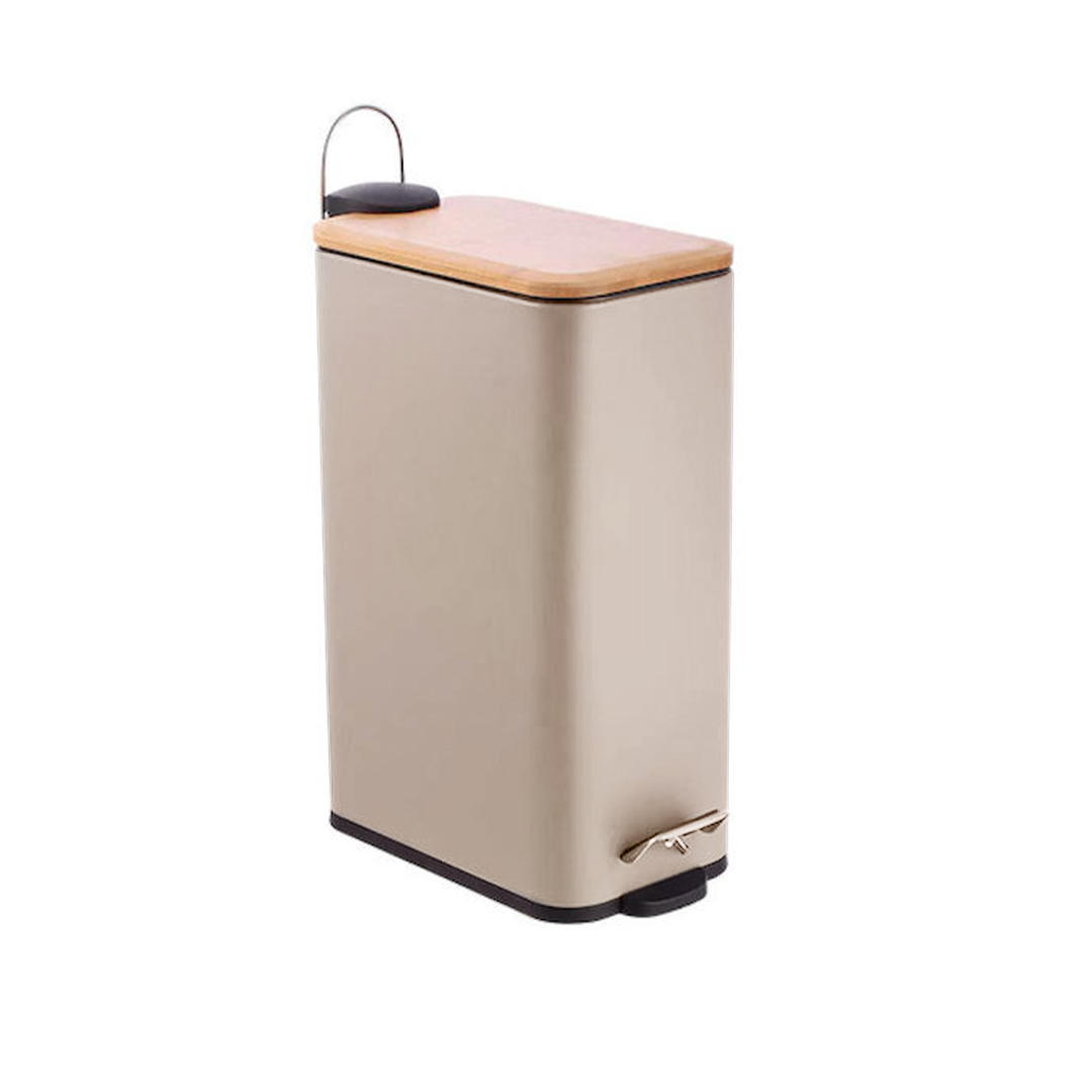 SLMPDB/BG ΜΕΤΑΛΛΙΚΟ ΠΕΝΤΑΛ ΜΕ BAMBOO ΚΑΠΑΚΙ 5L 25*14*28 DES1 ΜΠΕΖ 6